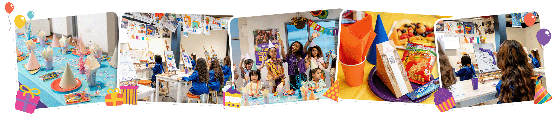 Artz themed birthday web floating footer aug 2023